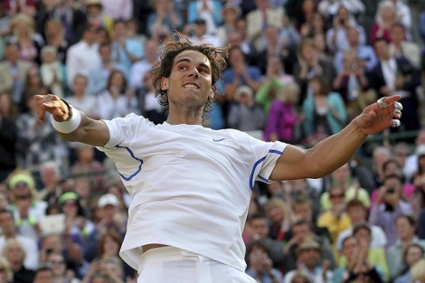 Nadal celebra su nueva clasificacin para semifinales. | Efe