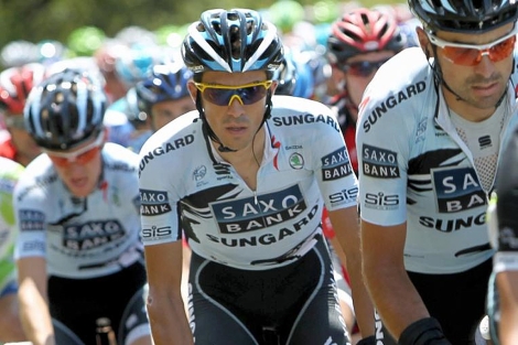 Alberto Contador, durante la segunda semana de competicin. (Foto: EFE)