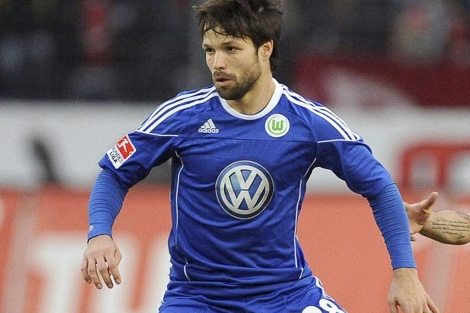 Diego, en un partido con el Wolfsburgo. | EFE