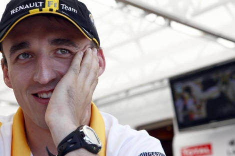 Kubica durante una entrevista en el GP de Europa. | Vicente Bosch (El Mundo)