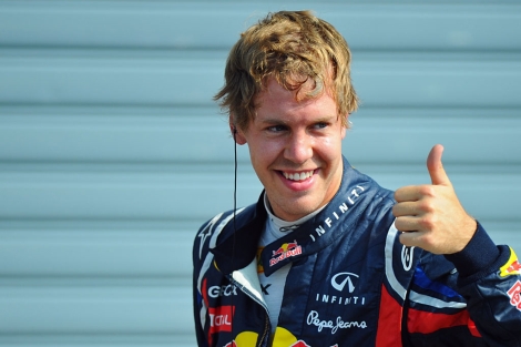 Sebastian Vettel celebra su dcima pole. | Afp