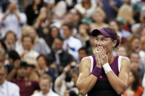 Samantha Stosur, tras proclamarse campeona del US Open. | Ap