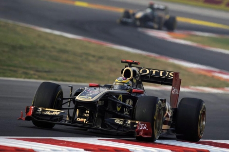 Lotus Renault en el gran premio de la India. | EFE