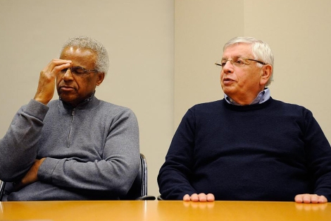 Billy Hunter y David Stern, 'promotores' del acuerdo. (AFP)