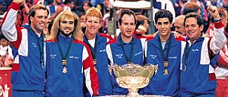 Agassi, Courier, McEnroe y Sampras, 'dream team' en 1992.