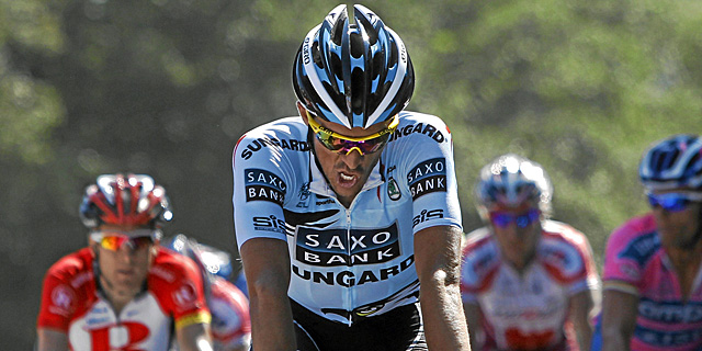 Alberto Contador, durante una etapa del Tour. | Afp