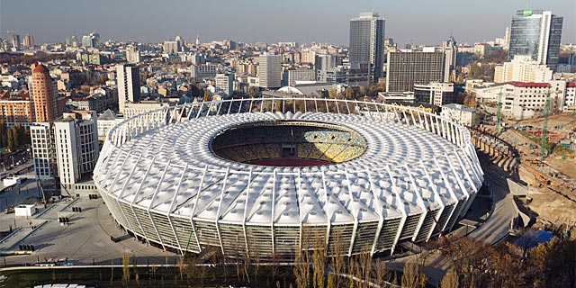 Imagen panormica del Estadio Olmpico de Kiev. (Foto: Ap)
