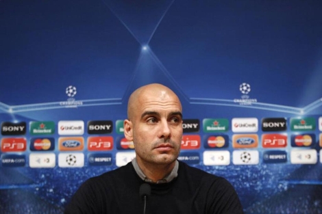 Guardiola, durante su rueda de prensa en Camp Nou. (Foto: Reuters)