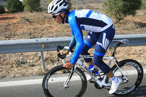 Alberto Contador, en un entrenamiento. (EFE)