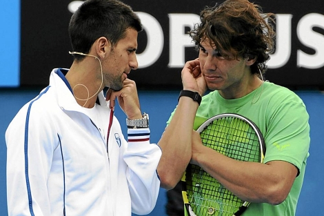 Djokovic y Nadal, en Australia. | Afp