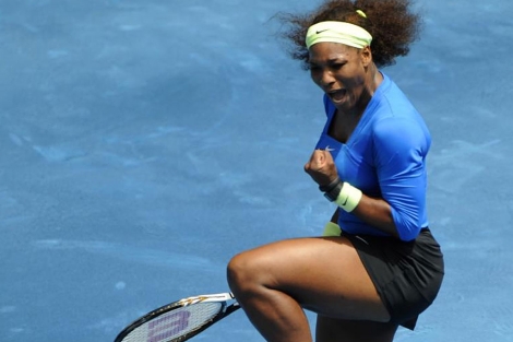 Serena Williams celebra su pase a la final. | AFP