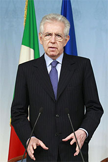 Mario Monti, primer ministro italiano.