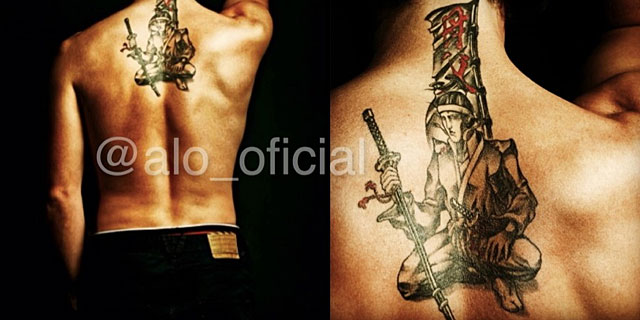 Fernando Alonso luce su tatuaje. @alo_oficial