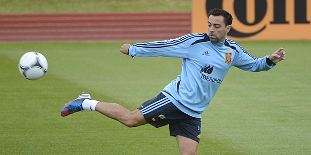El centrocampista cataln, en un entrenamiento con la seleccin espaola. |AFP