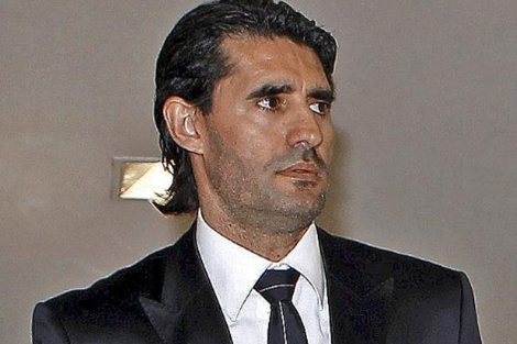 Caminero, en su presentacin como director deportivo del Atltico de Madrid.