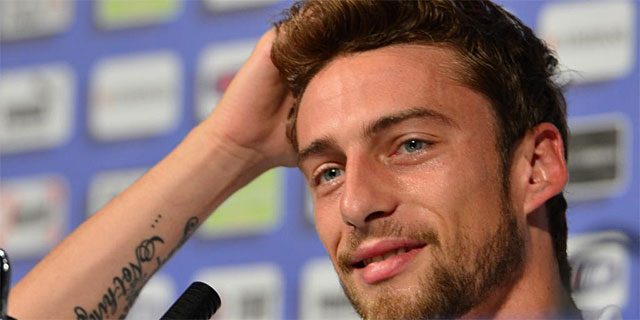 Marchisio, en rueda de prensa. (Afp)