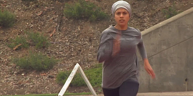 Sarah Attar, en un entrenamiento. | Olympic.org