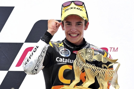 Mrquez, tras imponerse la semana pasada en el GP de Alemania de Moto2. | Efe