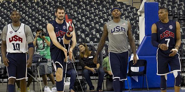 Kobe Bryant, Kevin Love, Carmelo Anthony y Russel Westbrook. | EFe