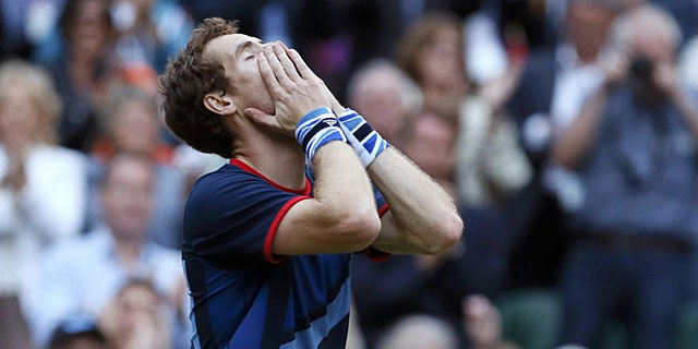 El britnico Andy Murray reacciona tras ganar al serbio Novak Djokovic en semifinales |REUTERS