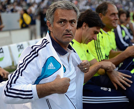 Jos Mourinho, durante uno de los partidos de pretemporada disputados en Los ngeles. | AFP