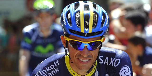 Alberto Contador, durante la quinta etapa de la Vuelta a Espaa.I Efe