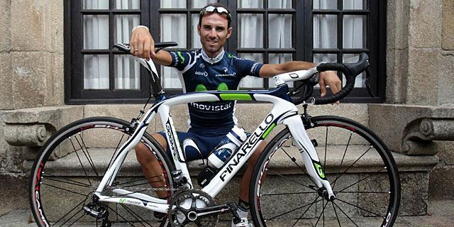 El ciclista del Movistar, Alejandro Valverde durante la primera jornada de descanso de la Vuelta.I Efe