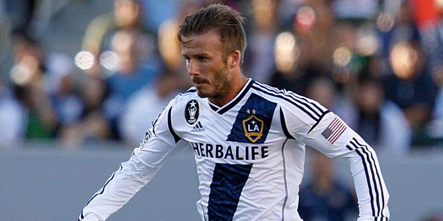 El jugador David Beckham durante un partido con LA Galaxy.I Efe