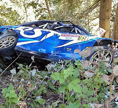 Imagen del accidente de Kubica.