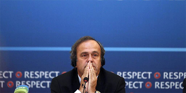 Michel Platini, durante su comparecencia ante los medios de comunicacin. | Reuters