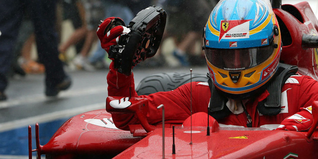 Fernando Alonso, nada ms terminar el Gran Premio de Brasil. | EFE