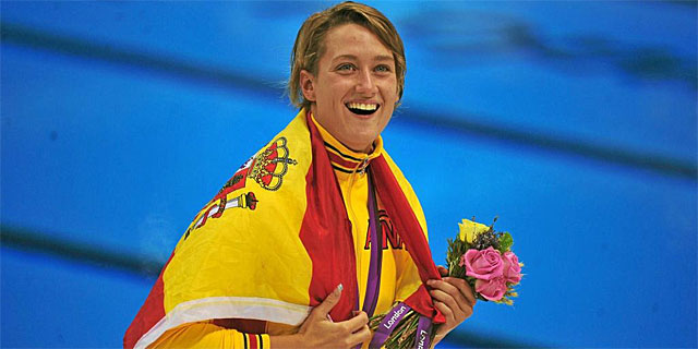 Mireia Belmonte, doble medalla de plata en Londres 2012. | Reuters