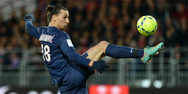Zlatan Ibrahimovic, en un partido contra el Brest | AFP