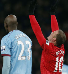 Rooney celebra el tanto de la victoria.