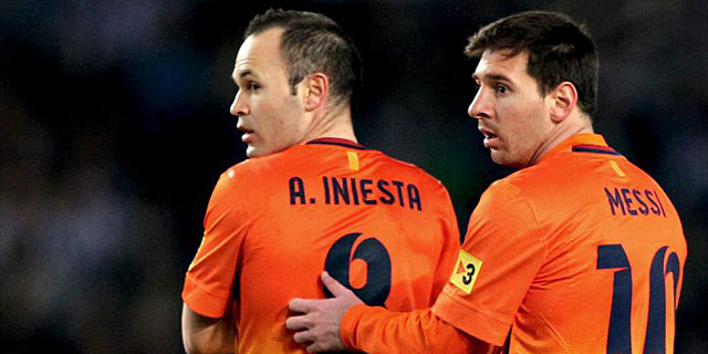 Andrs Iniesta y Leo Messi en un partido de esta temporada. (EFE)