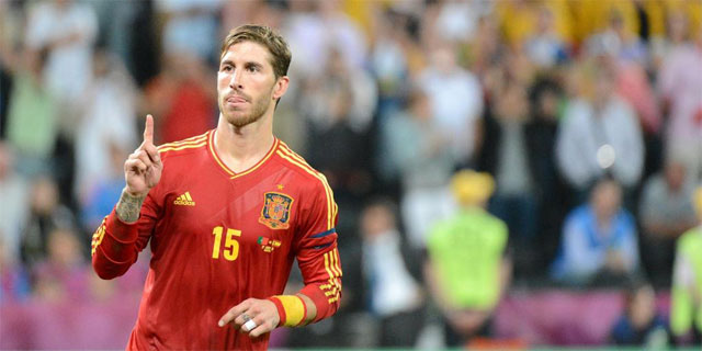 Sergio Ramos, en la Eurocopa de 2012. | Afp
