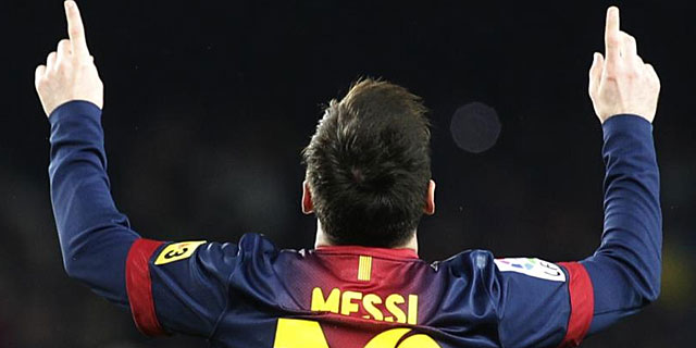 Leo Messi, en un partido con el Bara (EFE)