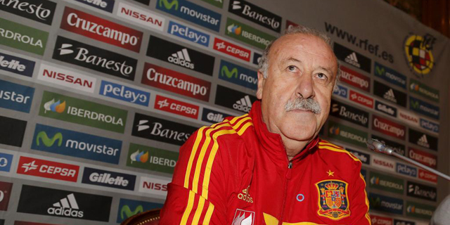 Vicente Del Bosque durante una rueda de prensa con la seleccin espaola. | Reuters