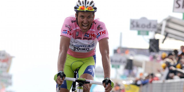 Ivan Basso en accin durante su ltima participacin en el Giro |LUK BEINES | AFP
