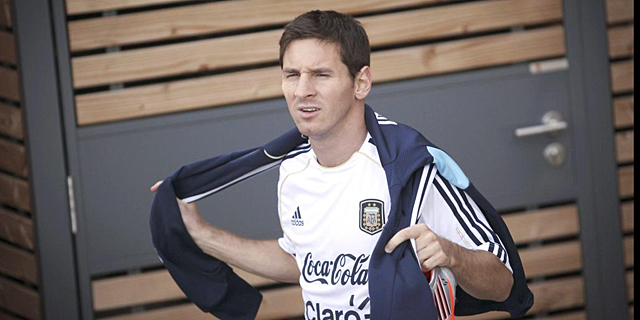Lionel Messi, durante una concentracin con su seleccin. | Efe