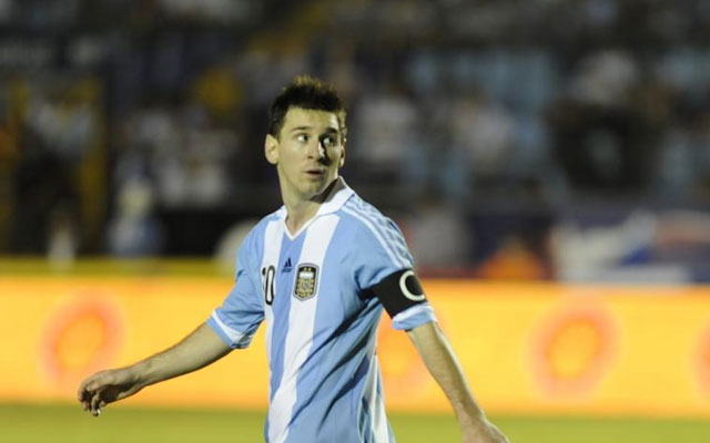 Messi duramte el ltimo partido con su seleccin contra Guatemala. | AFP