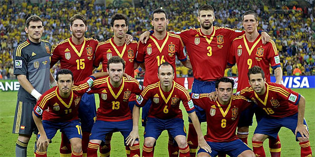 El equipo español que jugó la final de la Copa Confederaciones. | Afp
