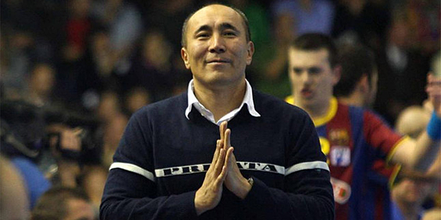 Talant Dujshebaev, entrenador del Atltico de Madrid.
