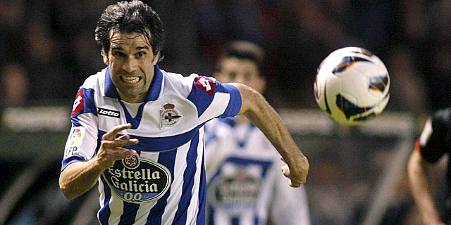 Juan Carlos Valern, la temporada pasada en el Deportivo. (EFE)