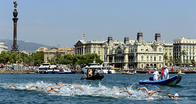 Imagen del puerto, durante la competicin de 10 km femeninos. | AFP