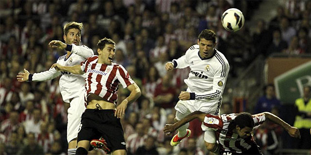 Cristiano Ronaldo en accin en el ltimo Athletic-Real Madrid. | Foto: Txema Rey