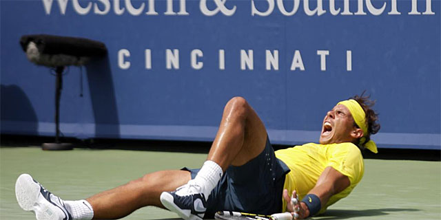 Rafa Nadal, tras ganar a Isner en Cincinnati. (AFP)