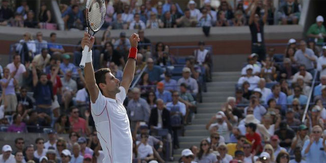 Novak Djokovic, tras derrotar a Wawrinka en la central de Flushing Meadows. (AFP)