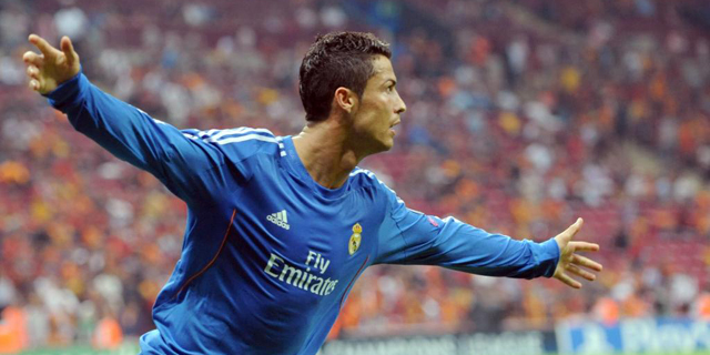 Cristiano Ronaldo celebra el tercer tanto que anot ante el Galatasaray (1-6). | Afp