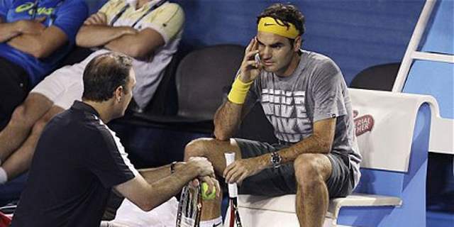 Federer junto a Annacone en un partido | Foto: AP